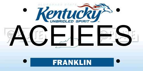 ACEIEES Kentucky License Plate