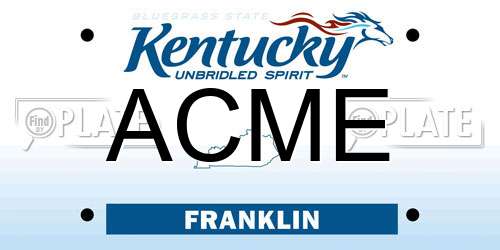 ACME Kentucky License Plate
