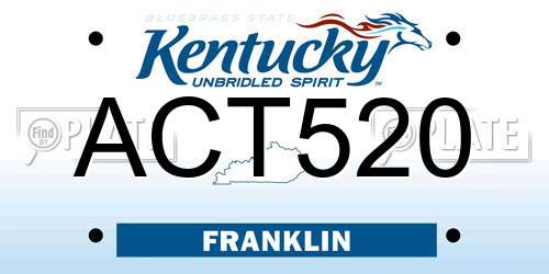 ACT520 Kentucky License Plate