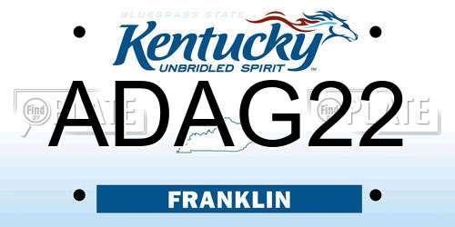 ADAG22 Kentucky License Plate