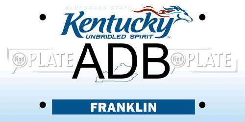 ADB Kentucky License Plate