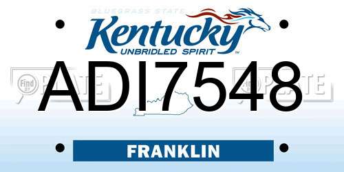 ADI7548 Kentucky License Plate