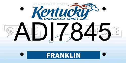 ADI7845 Kentucky License Plate