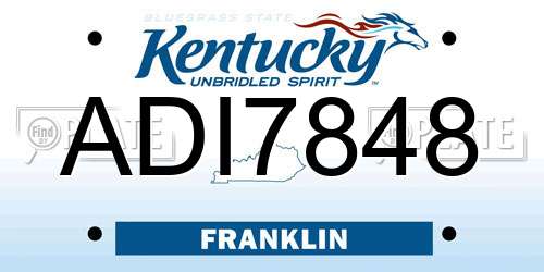 ADI7848 Kentucky License Plate