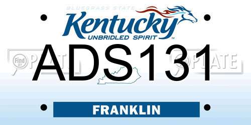 ADS131 Kentucky License Plate