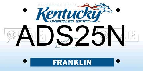 ADS25N Kentucky License Plate