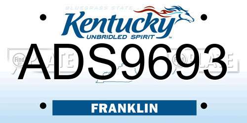 ADS9693 Kentucky License Plate