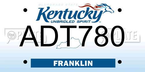 ADT780 Kentucky License Plate