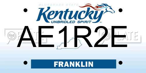AE1R2E Kentucky License Plate