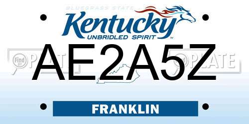 AE2A5Z Kentucky License Plate
