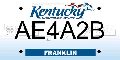 AE4A2B Kentucky License Plate