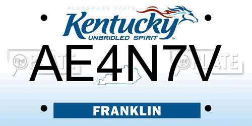 AE4N7V Kentucky License Plate
