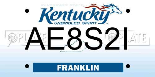 AE8S2I Kentucky License Plate