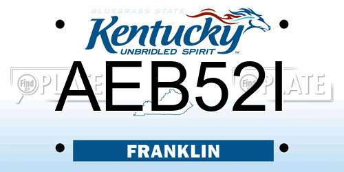 AEB52I Kentucky License Plate