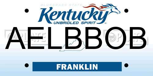 AELBBOB Kentucky License Plate