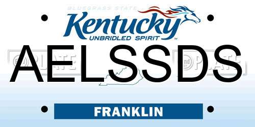 AELSSDS Kentucky License Plate