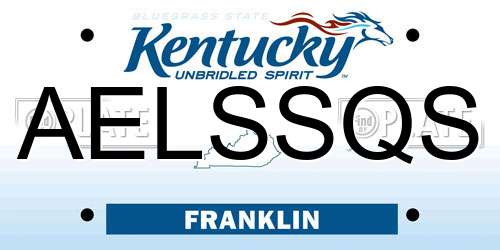 AELSSQS Kentucky License Plate