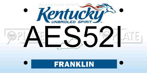 AES52I Kentucky License Plate