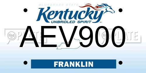 AEV900 Kentucky License Plate