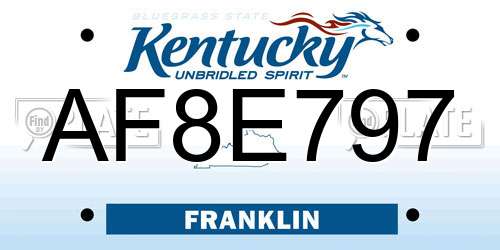AF8E797 Kentucky License Plate