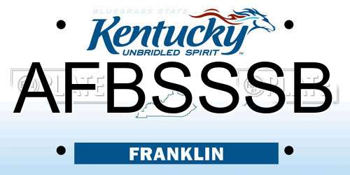 AFBSSSB Kentucky License Plate
