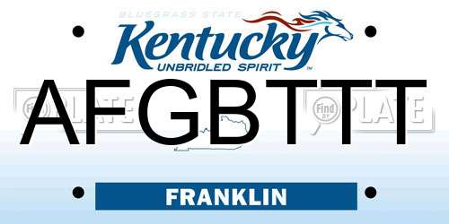 AFGBTTT Kentucky License Plate