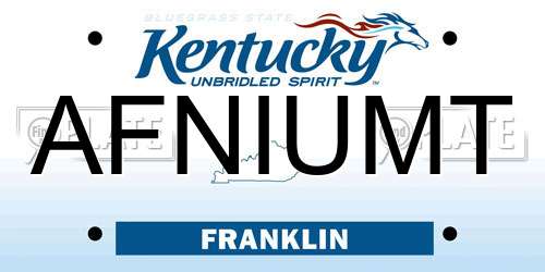 AFNIUMT Kentucky License Plate