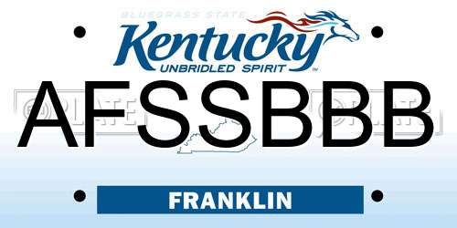 AFSSBBB Kentucky License Plate