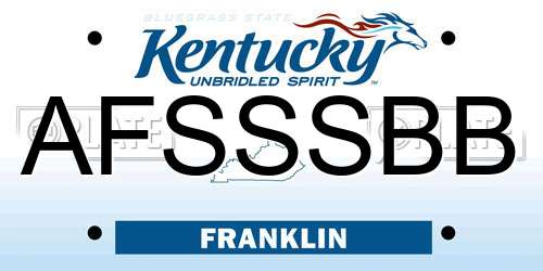 AFSSSBB Kentucky License Plate