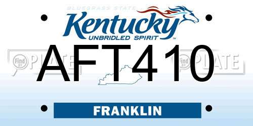 AFT410 Kentucky License Plate