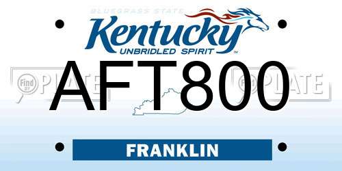 AFT800 Kentucky License Plate