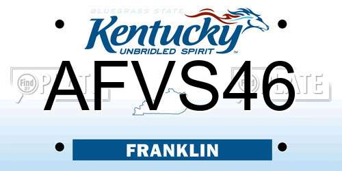 AFVS46 Kentucky License Plate