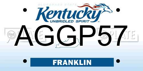AGGP57 Kentucky License Plate