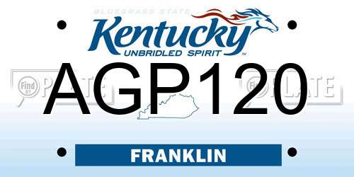 AGP120 Kentucky License Plate