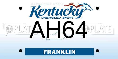AH64 Kentucky License Plate