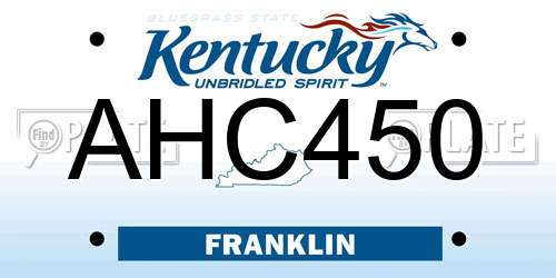 AHC450 Kentucky License Plate