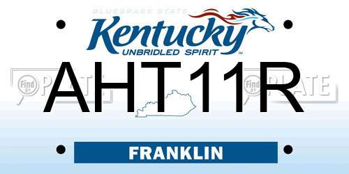 AHT11R Kentucky License Plate