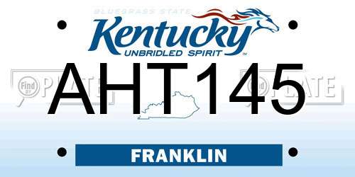 AHT145 Kentucky License Plate