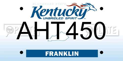 AHT450 Kentucky License Plate
