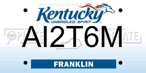 AI2T6M Kentucky License Plate