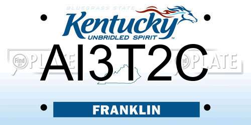 AI3T2C Kentucky License Plate
