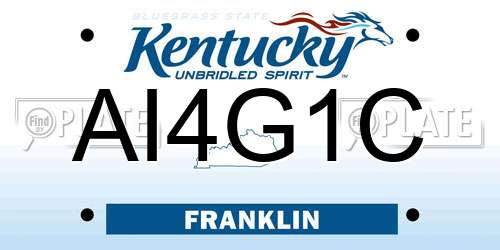 AI4G1C Kentucky License Plate