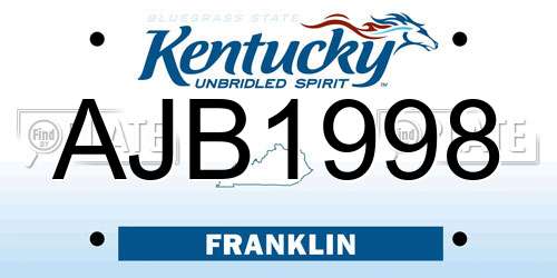 AJB1998 Kentucky License Plate