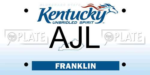 AJL Kentucky License Plate