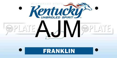 AJM Kentucky License Plate