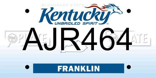 AJR464 Kentucky License Plate