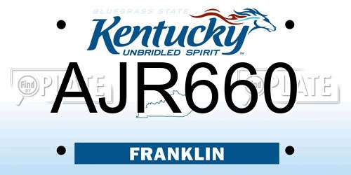 AJR660 Kentucky License Plate