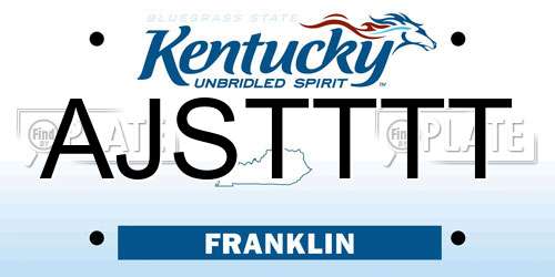 AJSTTTT Kentucky License Plate