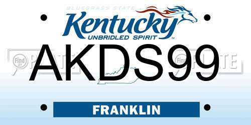 AKDS99 Kentucky License Plate