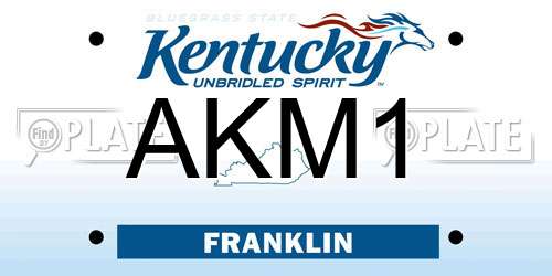 AKM1 Kentucky License Plate